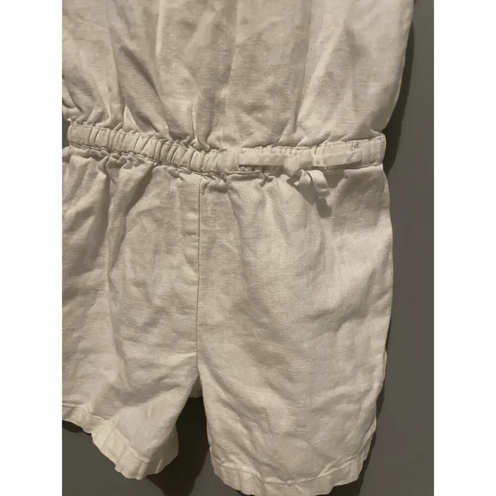 Gymboree SEASHELL CORAL‎ cotton/linen 1pc ROMPER outfit 2t